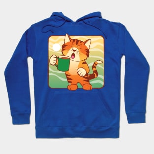 Morning Coffee Cat Hoodie